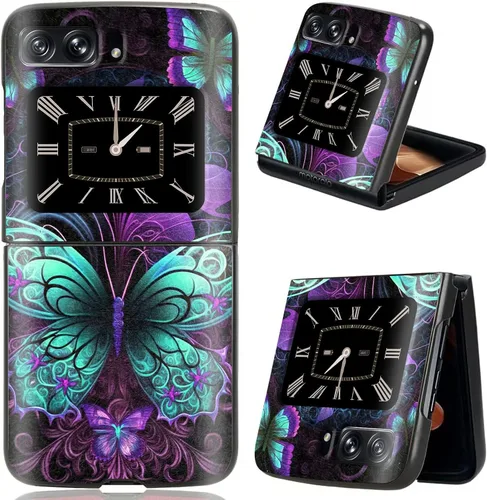 Vista 19 de Rossy Funda para Motorola RAZR 5G, para Moto RAZR 5G, funda delgada y ligera de policarbonato duro a prueba de golpes para Motorola Moto RAZR 5G