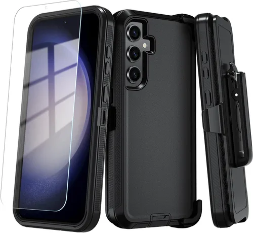 Vista 43 de ONOLA Funda para teléfono Samsung Galaxy S24 FE con protector de pantalla HD, funda para teléfono de servicio pesado resistente a golpes y caídas
