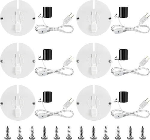 Vista 9 de Meonum Kit de Luz de Repuesto para Molde Soplado, Kit de Cable de Luz Individual E27 E26 con Interruptor Fusible Enchufe, para Decoraciones