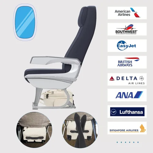 Vista 2 de KROSER Maleta de mano para debajo del asiento, multifuncional, 16 pulgadas, ligera, para mujer, Beige