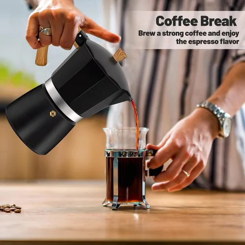 Vista 156 de Cafetera clásica de aluminio para 3 tazas Azul