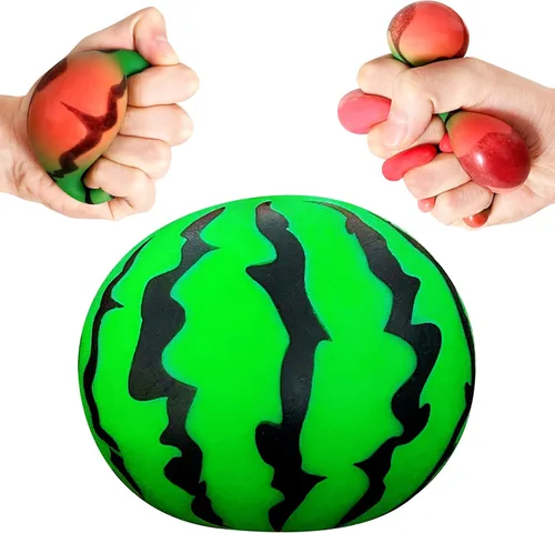 Vista 8 de JIAHO Paquete de 3 bolas antiestrés arcoíris para niños y adultos, juguetes estrujables de bolas esponjosas de 2.4 pulgadas, bolas de estrés