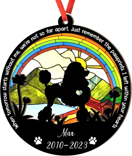 Vista 47 de Adorno personalizado para atrapasoles de sabueso afgano, adorno de Navidad de sabueso afgano, regalo para perro amante, sabueso afgano conmemorativo