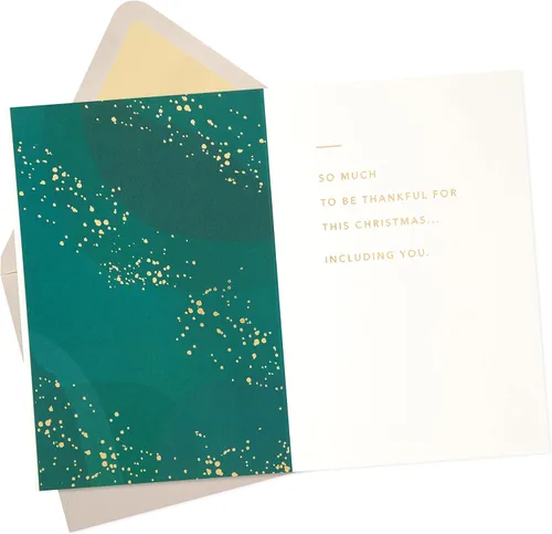 Vista 2 de Hallmark Tarjeta de Navidad de la firma (Merry, Thankful)