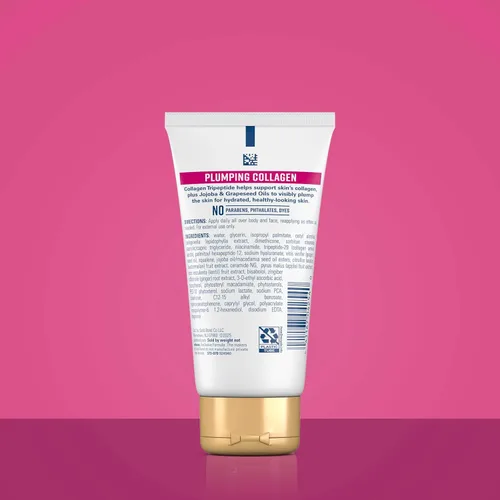 Vista 2 de Gold Bond Loción de suero de colágeno para cuerpo y cara, hidratante ligera con complejo de péptidos de colágeno, aceites de jojoba y semillas