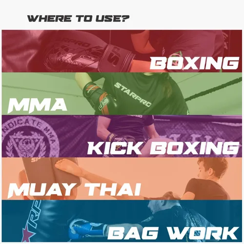 Vista 6 de Starpro Guantes de boxeo para niños, 4 onzas, 6 onzas, guantes de boxeo juveniles para niños y niñas, guantes juveniles para boxeo, artes marciales