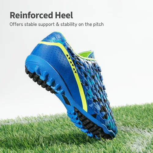 Vista 4 de DREAM PAIRS Zapatos de fútbol de césped para niños y niñas con cordones (niños pequeñosniños grandes)