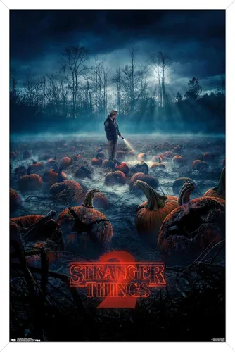 Vista 13 de Trends International Netflix Stranger Things: Season 2 - Póster de pared de calabazas, 14.725 x 22.375 pulgadas, versión enmarcada de madera