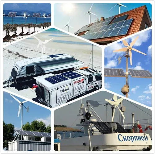 Vista 7 de Kit de energía eólica solar de 3 KW, sistema híbrido de 48 V, kit de carga de batería: generador de turbina eólica de 1000 W + 20 paneles solares