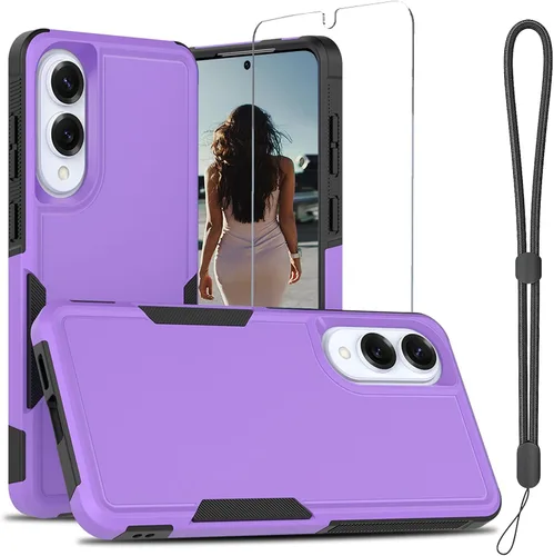 Vista 87 de Jeylly Funda para Samsung Galaxy S10 Plus S10+, ajuste delgado, doble capa, resistente, absorción de golpes, TPU con carcasa trasera de Negro