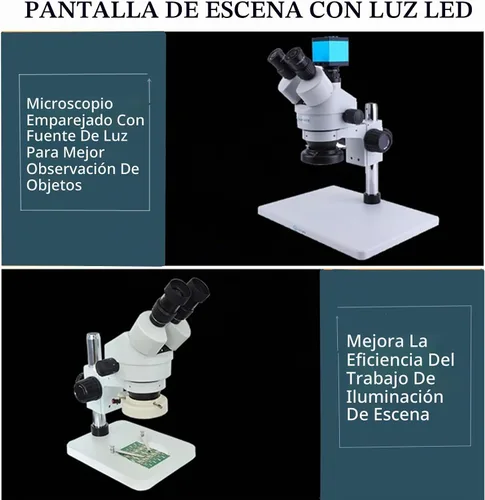 Vista 8 de TreochtFUN - Iluminador ajustable con anillo de luz LED para microscopio 144 Negro