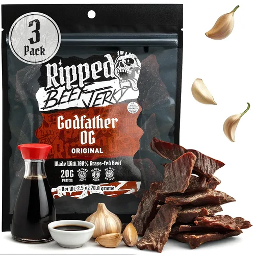Vista 16 de Carne seca rasgada – 100% carne de res alimentada con hierba, 0.71 onzas de proteína, ingredientes reales, sin gluten, sin MSG, fabricado en Estados