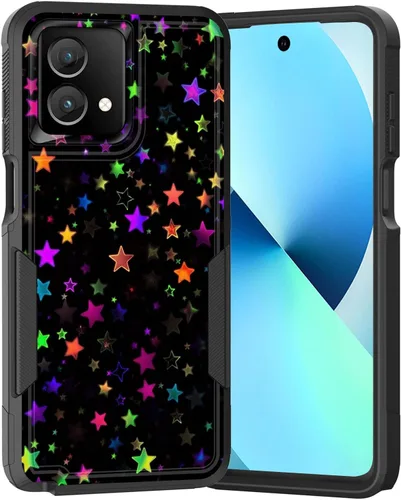Vista 109 de para Moto G Play 4G 2024, funda de dos capas híbrida resistente y a prueba de golpes, PC duro + silicona suave protectora para Motorola Moto G Play