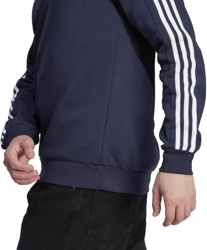 Vista 4 de adidas Sudadera Essentials de forro polar con 3 rayas para hombre