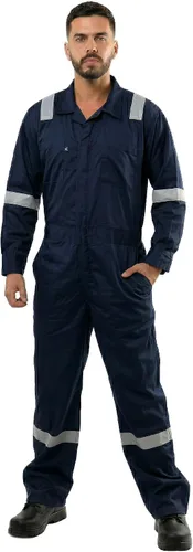 Vista 8 de Kolossus Mono de trabajo de alta visibilidad para hombre, traje de trabajo industrial duradero Negro