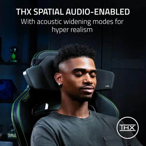 Vista 3 de Razer Clio - Cojín de cabeza de altavoz inalámbrico: THX habilitado para audio espacial - Altavoces dobles integrados de campo cercano - Múltiples