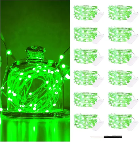 Vista 9 de Bexdir - Paquete de 12 luces de hadas multicolor de 7 pies, 20 luces LED