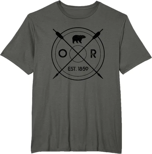 Vista 5 de Oregon Beaver State Bear OR Est. 1859 - Camiseta de regalo, gris, S