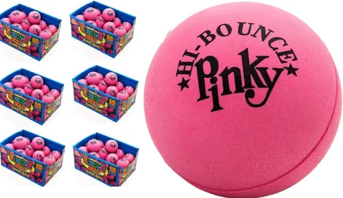 Vista 14 de Hi-Bounce Pinky Ball (paquete de 6) por JA-RU. Pelotas hinchables de goma para niños y adultos. Pelota de rebote rosa pequeña. Recuerdos de fiesta