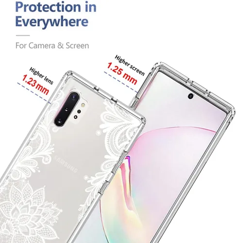 Vista 2 de Funda para Galaxy Note 10 Plus/Note 10+ 5G N975U con protector de pantalla de vidrio templado, funda protectora de cuerpo completo