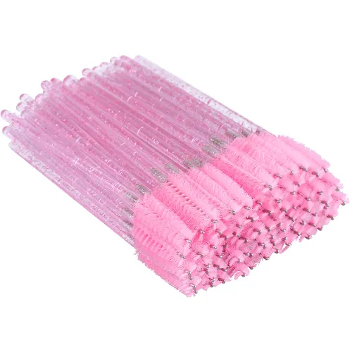 Vista 12 de G2PLUS 50 cepillos de rímel de pestañas, carretes de pestañas desechables, varitas de rímel de cristal flexibles para extensiones de pestañas, aseo