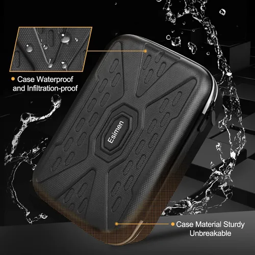 Vista 6 de Esimen Funda protectora rígida de viaje para Oculus Quest 2, accesorios con correa para el hombro, protector de vidrio de realidad virtual, a prueba