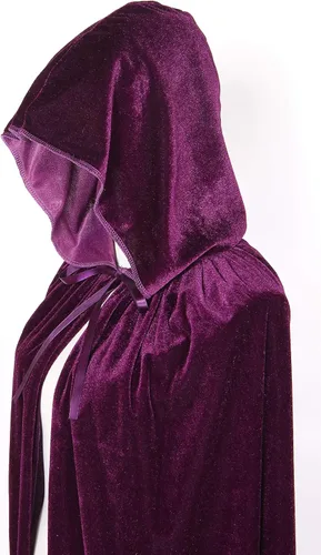 Vista 4 de BIGXIAN - Capa de terciopelo con capucha para niños, para Halloween, Navidad, cosplay, disfraces