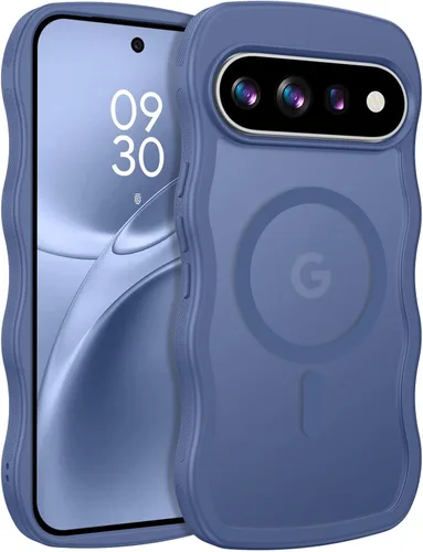 Vista 18 de BENTOBEN Funda magnética para Google Pixel 10, bonita funda rizada ondulada Pixel10 [compatible con MagSafe], antideslizante, a prueba de golpes