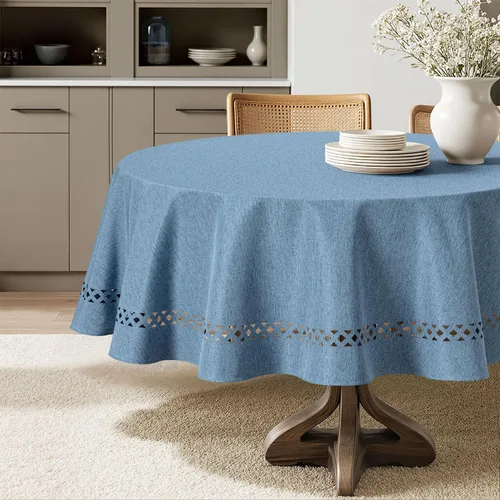 Vista 32 de MIULEE Army Green Rectangle Tablecloth with Decorative Cutouts 60x84 Inch Waterproof Stain Resistant & Shrink-Proof Table Cloth, Farmhouse