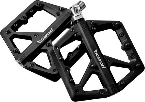 Vista 8 de Pedales MTB, pedales grandes para bicicleta de montaña, pedales de plataforma de bicicleta compuestos de fibra de nailon ligero, pedales de agarre