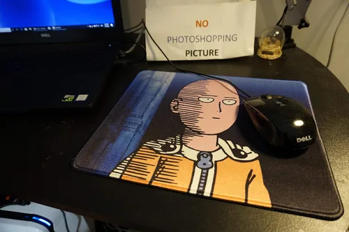 Vista 4 de Alfombrilla de ratón para computadora con diseño de anime Saitama O.P Bald Man de 12 x 10 pulgadas para niño