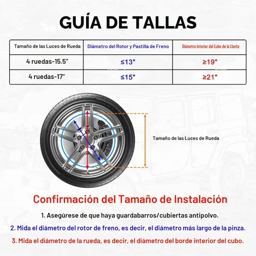 Vista 5 de Juego de 4 luces LED blancas de doble fila de 15.5 pulgadas