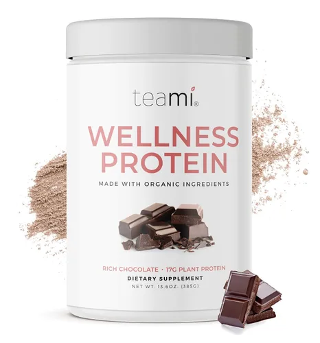 Vista 7 de Teami Proteína de vainilla en polvo con ingredientes orgánicos, proteína de guisante suave a base de plantas con bajos carbohidratos netos, sin OMG