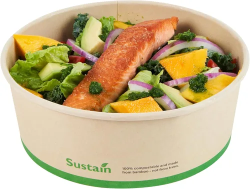 Vista 16 de Restaurantware Pulp Safe - Tazones de ensalada de 8 onzas, sin PFAS añadidos, 100 cuencos desechables – Tapas se venden por separado cuencos