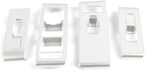 Vista 4 de FSFY Auto 4 piezas de interruptor de ventana de puerta para Volvo XC40 2018-2020, plateado mate