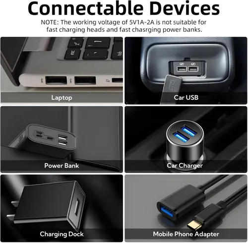 Vista 7 de Luces USB para automóvil, control táctil regulable 3D, iluminación ambiental para automóvil, luz nocturna USB enchufable, estilo retro, mini
