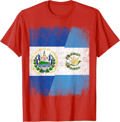 Vista 62 de Camiseta Half El Salvador Bandera de Guatemala con raíces guatemaltecas