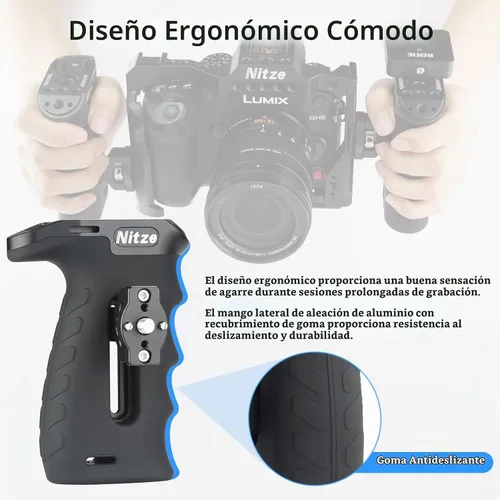 Vista 3 de Nitze - Mango lateral ergonómico con pasadores de localización de 1/4" - PA29D