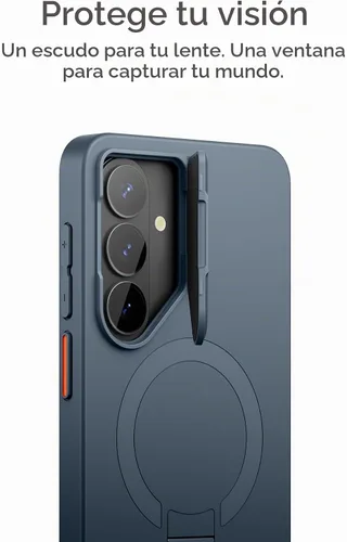 Vista 5 de SURITCH Funda protectora magnética para Samsung Galaxy S26 Plus, funda protectora magnética con cubierta de cámara y soporte de metal ajustable