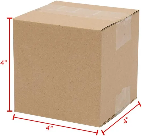 Vista 3 de Savins gt1-ZJ 100 Cajas de papel corrugado 4x4x4"(3.9x3.9x3.9 in)Amarillo