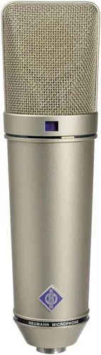 Vista 2 de Neumann Paquete de micrófono condensador U 87 Ai (níquel) con filtro de reflexión y soporte de micrófono trípode