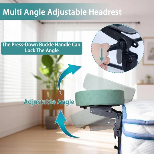Vista 6 de Reposacabezas de masaje para cama, almohada ajustable para después de cirugía ocular, vitrectomía, reposacabezas de masaje para cama en casa