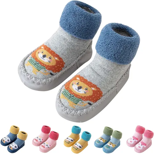 Vista 3 de Zapatillas de deporte para niños pequeños, zapatos de fondo plano antideslizantes, zapatos cálidos y cómodos para niñas pequeñas