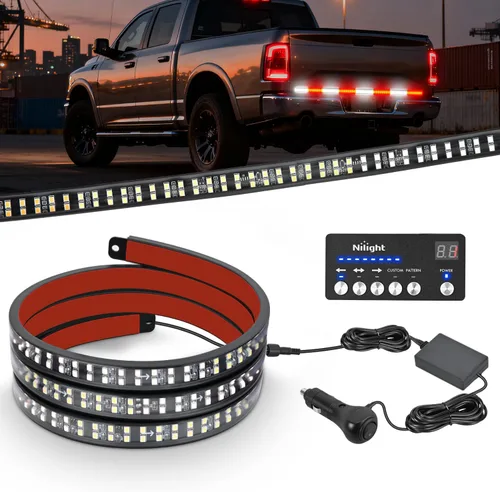 Vista 19 de Nilight 6 piezas de luces de neón para la parte baja del auto, tiras de luces RGB multicolores de 300 LEDs, función activa de sonido DIY, modo
