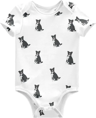 Vista 7 de vvfelixl Bodies para bebé niña negro Pug blanco manga corta algodón ropa de bebé para niñas 0-24 meses Multi1