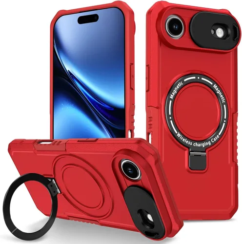 Vista 136 de Funda magnética para iPhone 11, soporte de anillo con ventana corrediza, funda protectora mate a prueba de golpes para iPhone 11 6.1, fundas