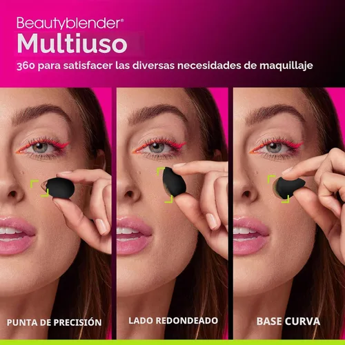 Vista 8 de beautyblender micro.mini pro: Mini esponjas de maquillaje para licuadora de belleza, perfectas para contornear y enmascarar, veganas y libres
