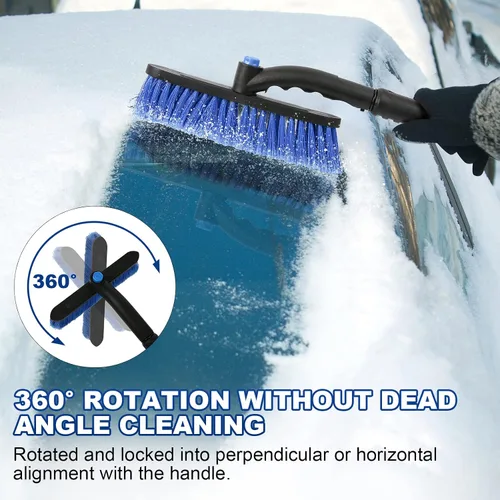 Vista 4 de 2 raspadores de hielo para parabrisas de automóvil, raspador de nieve 2 en 1 y cepillo de nieve para automóvil, SUV, camión, raspador de parabrisas