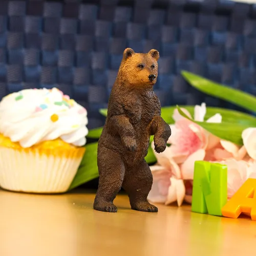 Vista 6 de Safari Ltd. Figura de oso Grizzly – Figura de modelo realista de 4.2 pulgadas pintada a mano, divertido juguete educativo para niños, niñas y niños