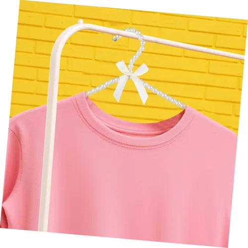 Vista 5 de Percha de perlas de plástico para trajes, perchas sin rastro, colgadores de ropa de secado de aire, colgador de vestido de novia, perchas